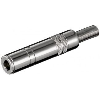 Presa jack stereo - 6,35 mm volante  in metallo con protezione antipiega