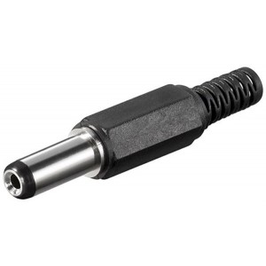Spina DC con protezione antipiega- foro 2,1 mm x 5,5 mm