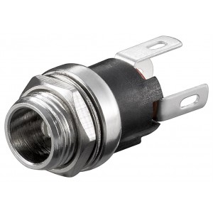 Presa da Pannello DC spina 2,1 mm struttura chiusa con connessione a saldare