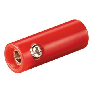 Presa a banana con connessione a vite, rosso