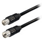 Cavo coassiale antenna 9.5 mm,M-F, 1,5 m, Nero