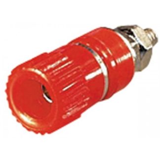 Presa a banana con connessioni a vite, rosso