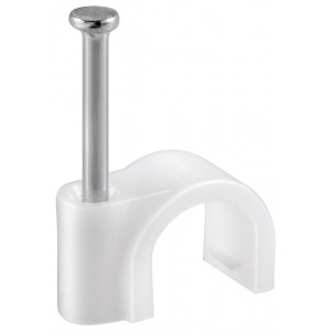 Chiodini Fissacavo, bianco diametro cavo max.: 5,0 mm, 100pz