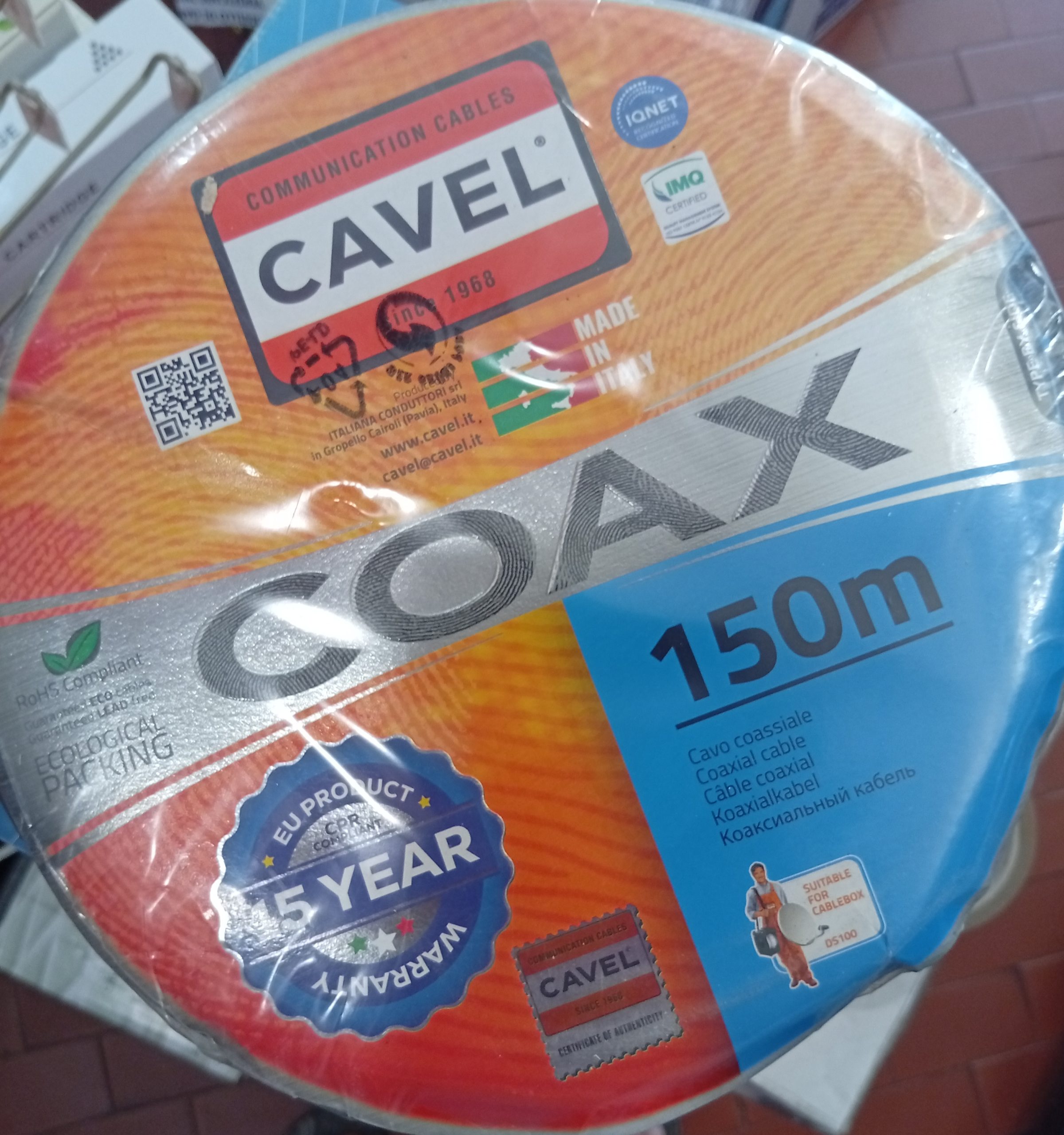 Cavo Coassiale RG58 C/U MIL C17-F 52Ω | Cavel Made in Italy | Vendita al Metro