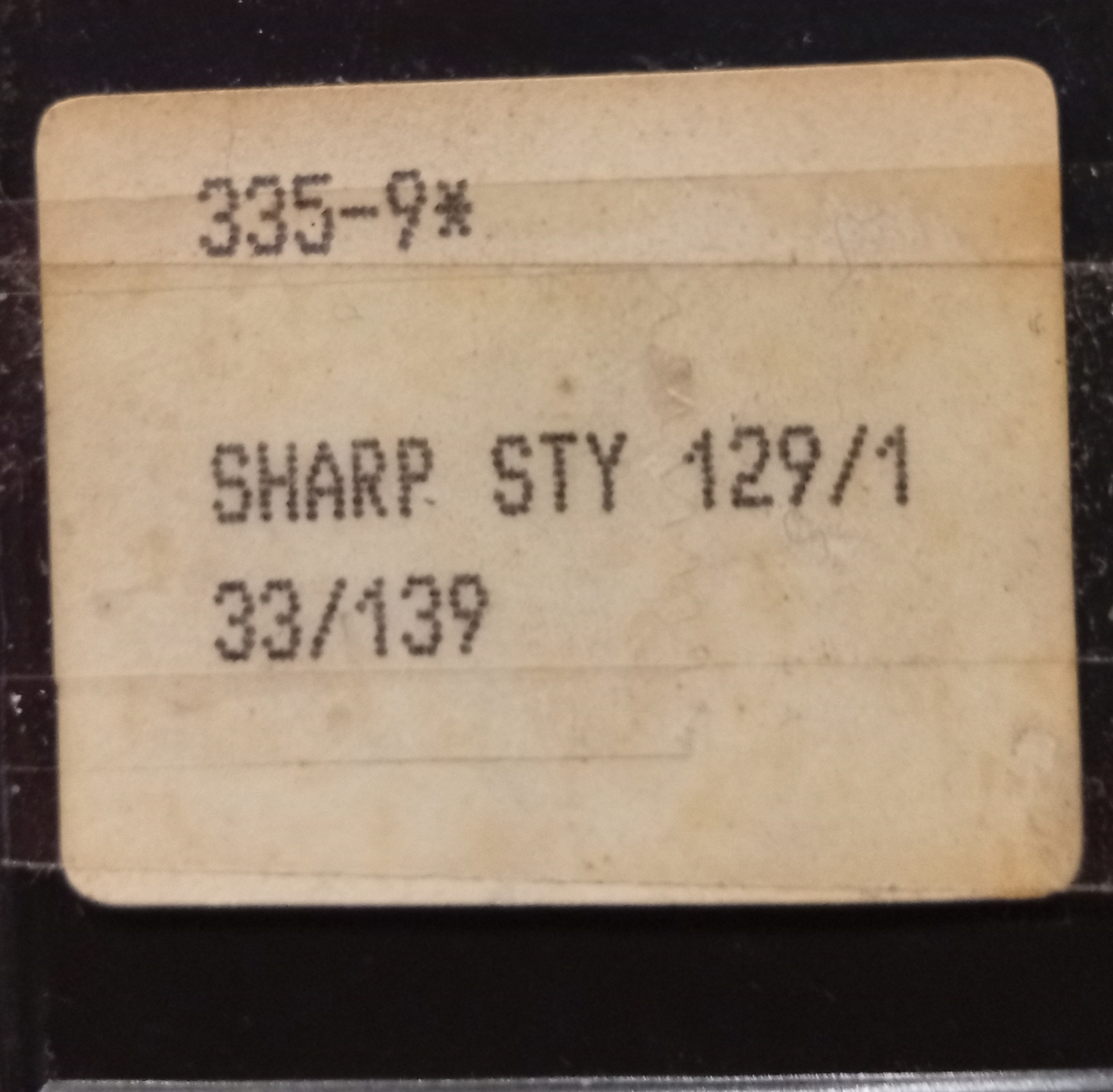 Puntina Giradischi Sharp STY 129/1 (33/139) - Ricambio Diamante | Rif. 335-9* - immagine 2