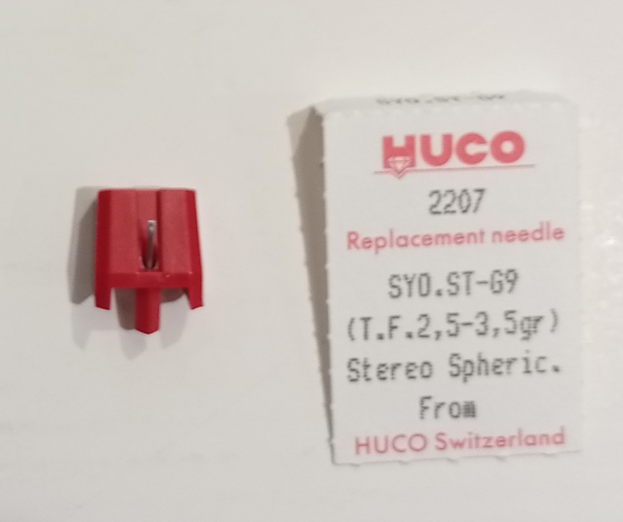 Puntina Giradischi Sanyo ST-G9 - Ricambio Diamante | HUCO 2207 | Serie STG9 338 Fittavolini
