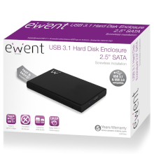 Box HDD/SSD 2.5" SATA USB 3.2 Gen1 | Ewent EW7044 | Installazione Senza Viti