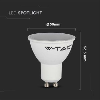 SKU 211686 V-TAC Faretto LED GU10 4,5W 110Â° Copertura Satinata 4000K
