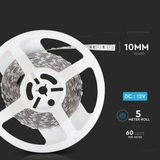 V-TAC Strip LED SMD5050 11W/m 5m 60 LED/m 3000K 12V IP20 10mm