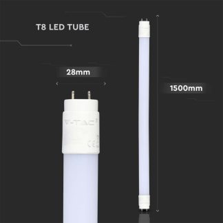 V-TAC Tubo LED T8 20W G13 150cm in Nanoplastica Non Ruotabile 6500K