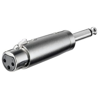 Adattatore XLR connettore jack AUX mono da 6,35 mm a presa XLR