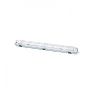 Plafoniera industriale 1xG13 T8, 120cm, IP65, tubi led non inclusi, per tubi single ended, 1262x70x7