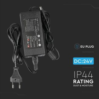Alimentatore in Plastica 60W 24V 2,5A Plug&Play con Jack 2,1 Colore Nero IP44
