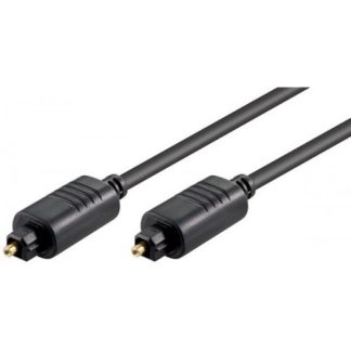 Cavo di collegamento Toslink, 1,0 m, nero- Spina Toslink - Spina Toslink, Ã¸ 4 mm