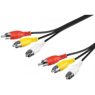 Cavo di collegamento audio video composito 3 RCA 3 spina RCA - 3 spina RCA 1,5mt