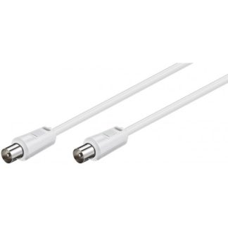Cavetto coassiale antenna coax 9.5 mm ( 70 dB), schermatura doppia M-M, 1,5m bianco