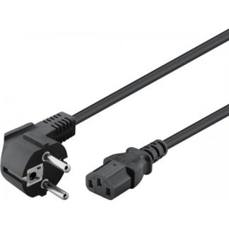 Cavo Alim Angolato 1,5 m, nero Spina âStandard Tedescoâ (tipo F, CEE 7/7) - Presa dispositivo C13