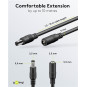 Cavo di alimentazione DC spina/presa 5,50 x 2,5 mm, Nero, 1,5m