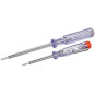 Set cacciaviti cercafase 140 mm e 190 mm 2 pz. 1-fase cercafase di tensione per 200 V - 250 V