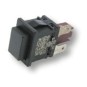 Pulsante unipolare nero 13 x 20mm - 2 faston 12A