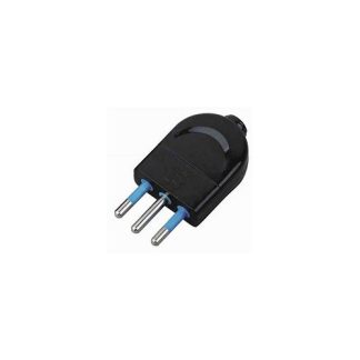 Spina volante 10A 2P+T, nera