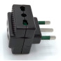 Adattatore Spina 16 A 3 Prese Bipasso 10 / 16 A NERO