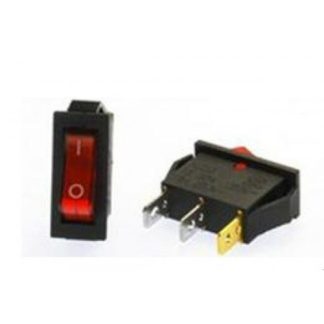 Interruttore Luminoso 10x28 220V 16A Rosso