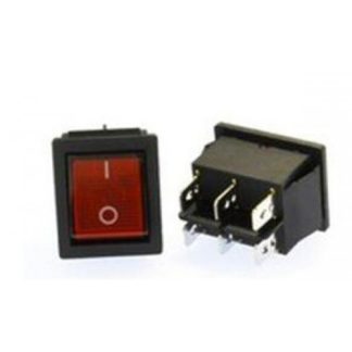 Deviatore Bipolare Luminoso 220V Rosso