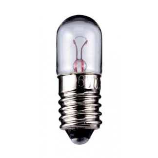 Lampada tubolare, 1,2 W attacco E10, 12 V (DC), 100 mA