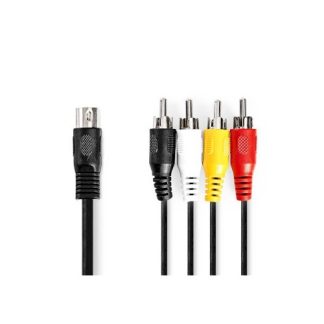 Cavo audio DIN; Maschio a 5 pin DIN 4x RCA maschio Placcato nickel 1.00 m
