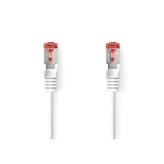 Cavo di rete CAT6; RJ45 maschio RJ45 maschio S / FTP 10.0 m Tondo LSZH Bianco Label