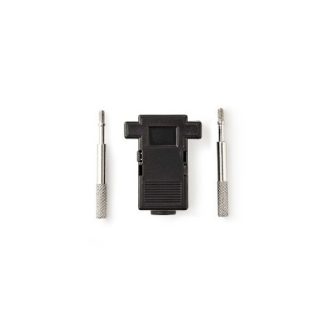 Cappuccio connettore D-sub: D-SUB a 9 Pin Neutro Placcato nickel PVC Nero Scatola