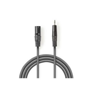 Cavo audio bilanciato, XLR a 3 pin maschio, 3,5 mm maschio, Placcato nickel, 1.50 m