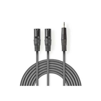 Cavo audio bilanciato; 2x XLR a 3 pin maschio 3,5 mm maschio Placcato nickel 3.00 m