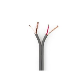 Piattina audio: 2 x 0.16 mmÂ²Rame Tondo PVC Grigio Scuro