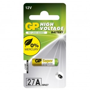GP Battery Batteria Specialistica Super Alcalina 12V A27 / 27AF / MN27 (Blister 1 Pezzo)