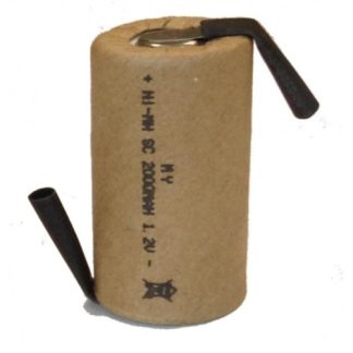 Batteria ricaricabile Ni-Mh SUB-C 2000mAh con contatti a saldare