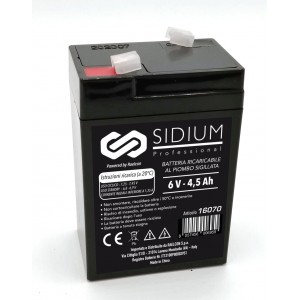 Batteria ricaricabile al piombo 4V 3Ah - 33x66x75mm
