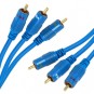 Cavo 3 spine RCA / 3 spine RCA Audio/Video, lunghezza 3,0 mt. Indicato per la connessione di moltiss